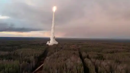 خلال تجربة الصاروخ الروسي