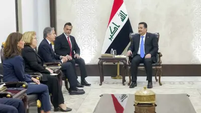 رئيس الوزراء العراقي يستقبل وزير الخارجية الأمريكي