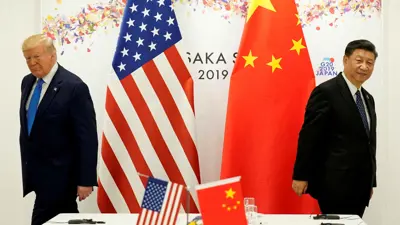 الرئيسان الصيني والأمريكي في لقاء سابق