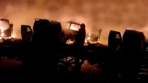 لقطات من موقع الانفجار