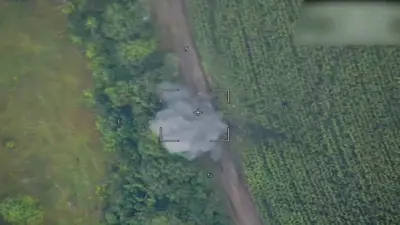 لقطة من هجوم روسي خارج مدينة سودجا في منطقة كورسك