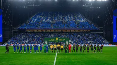 من مباراة الهلال والاتحاد في كأس الملك