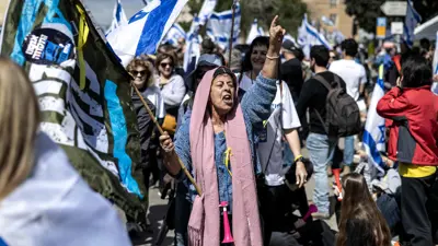 من احتجاجات الإسرائيليين ضد نتنياهو