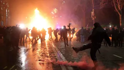 من الاحتجاجات الأخيرة في جورجيا