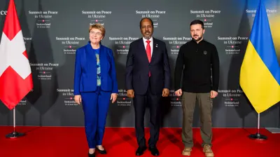 رؤساء كل من سويسرا، والصومال، وأوكرانيا 