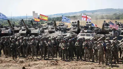 قوات من الناتو خلال تدريبات في البلقان