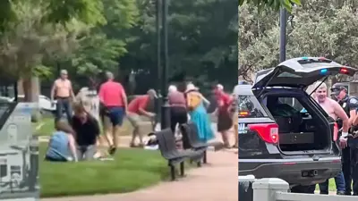 لحظة قبض الشرطة الأمريكية على منفذ الهجوم 