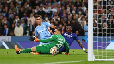 فينيسيوس جونيور في مباراة ريال مدريد ومانشستر سيتي