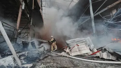 آثار هجوم روسي سابق على خاركيف