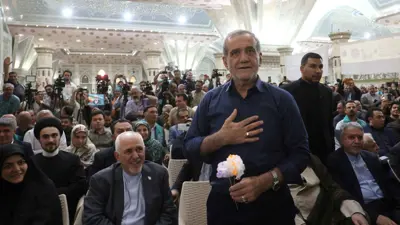 الرئيس الإيراني، مسعود بزشكيان