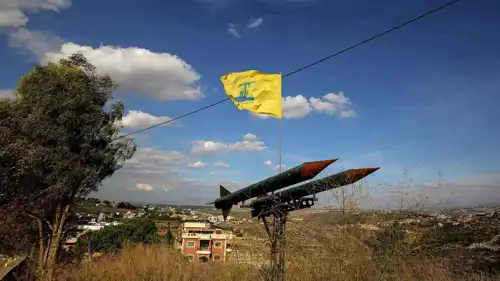 منصة صواريخ تابعة لحزب الله في لبنان