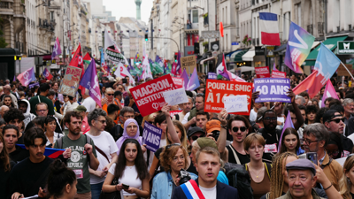 جانب من التظاهرة التي شهدتها العاصمة الفرنسية باريس