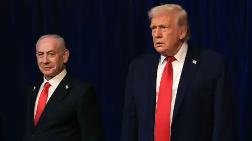 الرئيس دونالد ترامب ورئيس وزراء إسرائيل بنيامين نتنياهو