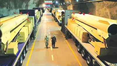 صورة نشرها الحرس الثوري لمدينة صواريخ تحت الأرض