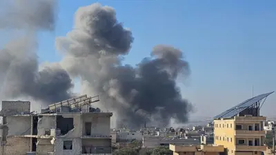 آثار المعارك في حلب السورية