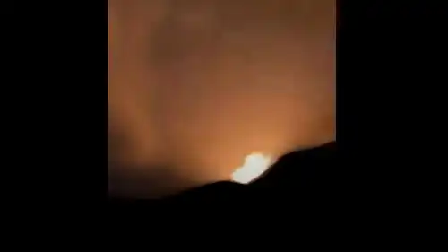 لحظة شن الغارات على السليمانية