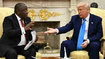 ترامب مستقبلًا رئيس جنوب إفريقيا في البيت الأبيض