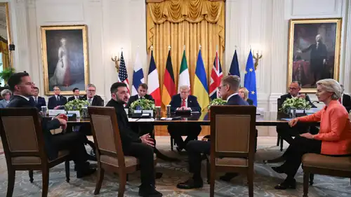 اجتماع دول الاتحاد الأوروبي مع الرئيس الأمريكي والأوكراني