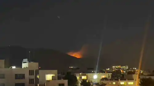 حريق قرب قاعدة صاروخية للحرس الثوري 