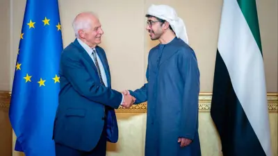 الشيخ عبد الله بن زايد وجوزيب بوريل