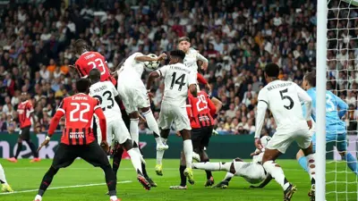 من مباراة ريال مدريد وميلان