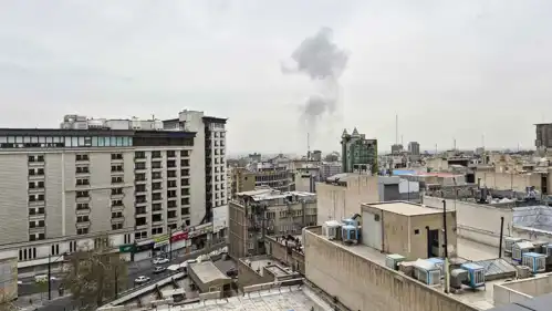 آثار غارة على طهران اليوم الاثنين