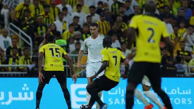 رونالدو في مباراة النصر والاتحاد