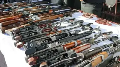 الأسلحة المضبوطة