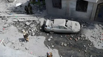 أحد المواقع المستهدفة بالغارات الأمريكية في اليمن