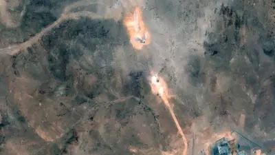 موقع فوردو النووي الإيراني بعد الضربة الأمريكية