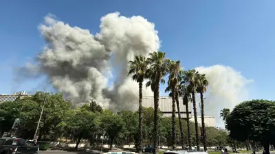 جانب من الغارات الإسرائيلي التي استهدفت دمشق