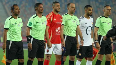 محمد الحنفي حكم مباراة الأهلي والجونة