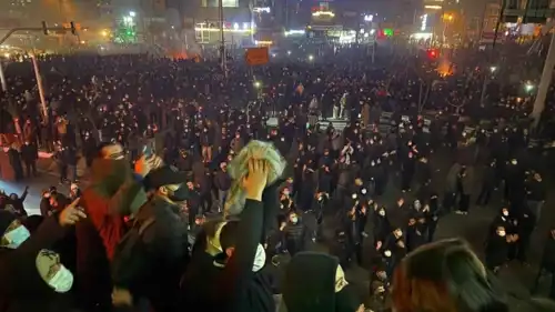 من الاحتجاجات في إيران