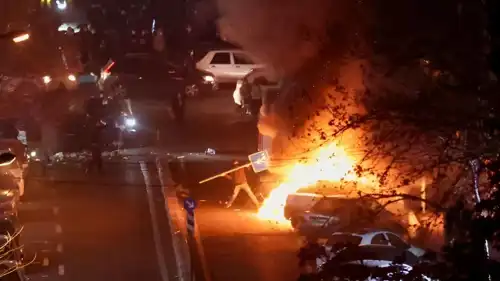 جانب من الاحتجاجات في إيران