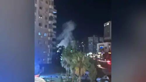 دخان متصاعد جراء الانفجار في دمشق