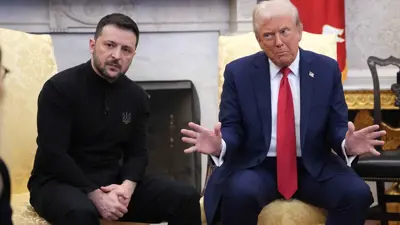 ترامب وزيلينسكي خلال الاجتماع العاصف في البيت الأبيض