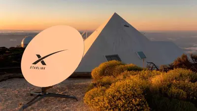 طبق لاقط لإنترنت ستارلينك