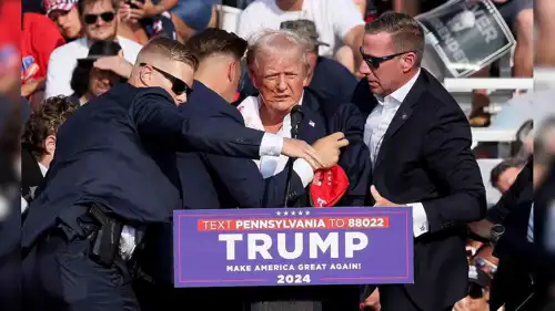 لحظة إطلاق النار على دونالد ترامب