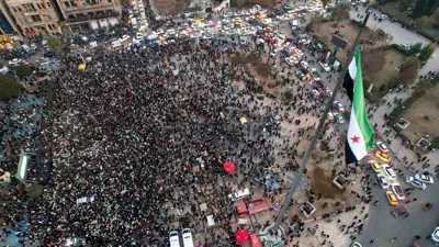 أحد ميادين مدينة حلب السورية