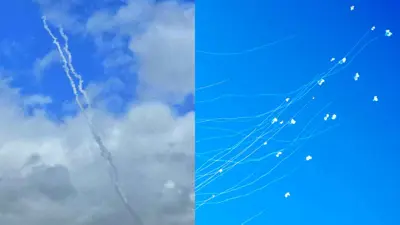 لحظة إطلاق الصواريخ