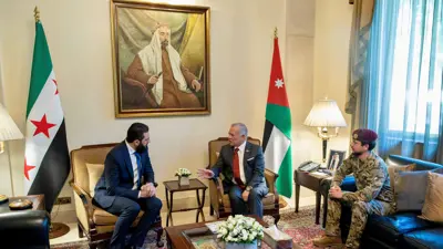 ملك الأردن وولي عهده والرئيس السوري