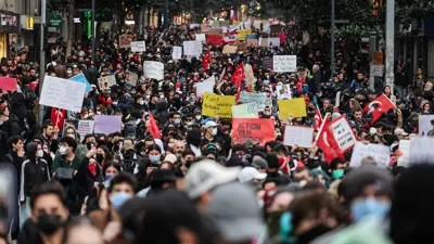 مظاهرات في العاصمة التركية إسطنبول