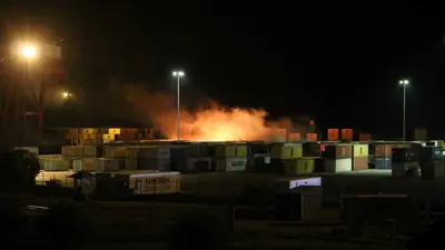 قصف إسرائيلي سابق على مرفأ اللاذقية 