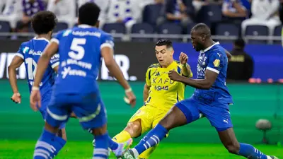 من مباراة الهلال والنصر في دوري روشن