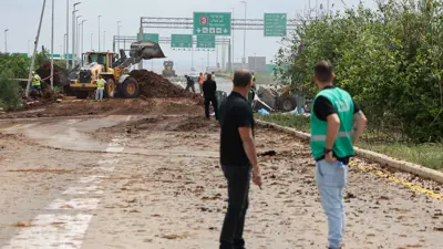 محيط مطار بن غوريون عقب الصاروخ الحوثي