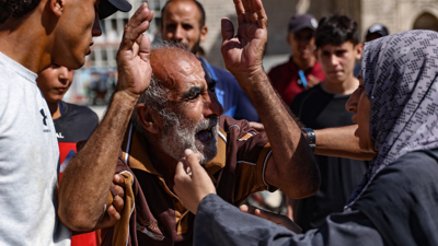 نازحون من حي الشجاعية في غزة