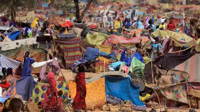 نازحون إثر الحرب السودانية 