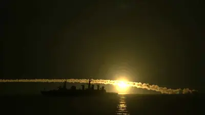 عملية إطلاق صاروخ كروز روسي 