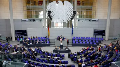 مجلس النواب الألماني خلال جلسة لمناقشة ملفات اللاجئين