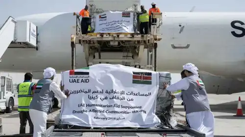 الإمارات ترسل المساعدات الغذائية إلى كينيا
